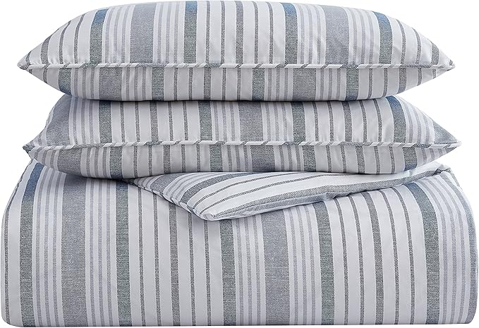 Stone Cottage - King Duvet Cover Set, Cotton Sateen Bedding with Matching Shams, Elegant Home Decor (Conrad Grey, King),Medium Grey