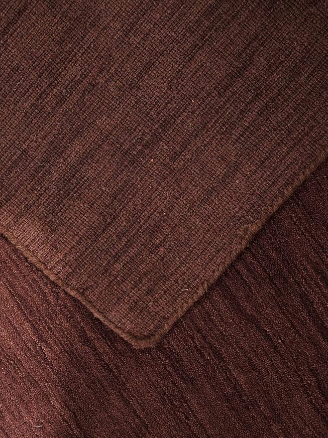 Hand Knotted Loom Wool ECO-Friendly Area Rugs - 5'x8', Rectangle, Purple Color, Solid Plain Design, High Pile Handmade Anti Skid Area Rugs for Living Room, Bed Room (L00111)