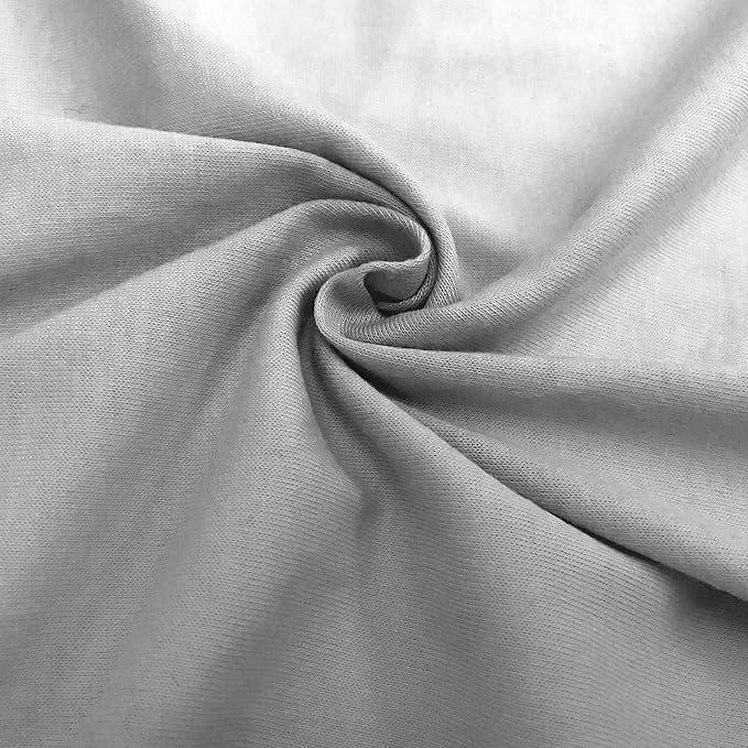 American Baby Company 100% Natural Cotton Jersey Knit Toddler Sheet Set, Gray, Soft Breathable, for Boys and Girls , 28x52 Inch (Pack of 1)