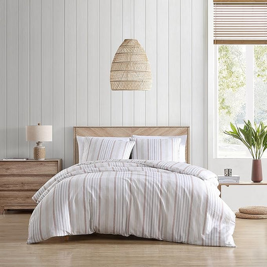 Stone Cottage- King Duvet Cover Set, Cotton Reversible Bedding Set, Cottage Home Décor (Conrad Beige, King)