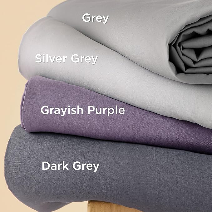 Bedsure Duvet Cover Oversized Queen Size - Soft Double Brushed Bedding Set for Kids & Adults, Zipper Closure, 3 Pieces, Includes 1 Duvet Cover (98"x98") & 2 Pillow Shams, NO Comforter, Grey