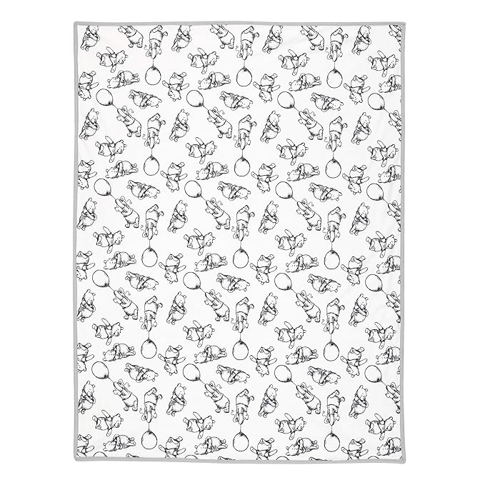 Lambs & Ivy Disney Baby Winnie The Pooh Baby Blanket - Tan/Cream Jersey/Minky