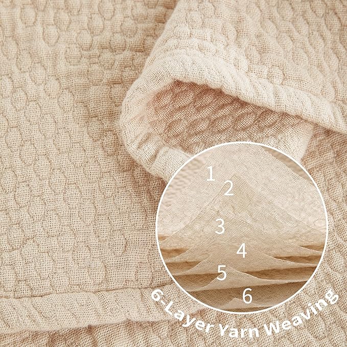 Premium 100% Cotton Blanket – All-Season Soft Breathable Bed Blanket for Twin Size – Lightweight Stylish Textured Throw for Bed– Giftable Cozy Bedding