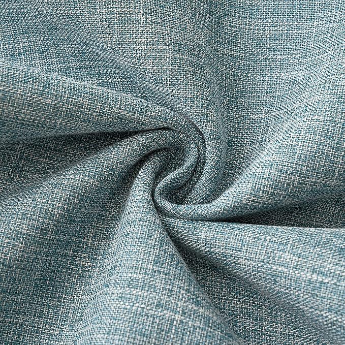 MIULEE Pack of 2 Decorative Linen Burlap Coastal Pillow Covers Farmhouse Boho Accent Pillowcases for Sofa Car Couch Bedroom Living Room Decor 16x16 Inch Teal