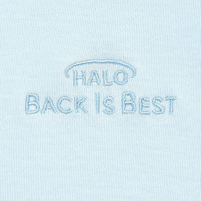 HALO SleepSack, 100% Cotton Wearable Blanket, Swaddle Transition Sleeping Bag, TOG 0.5, Baby Blue, Medium, 6-12 Months
