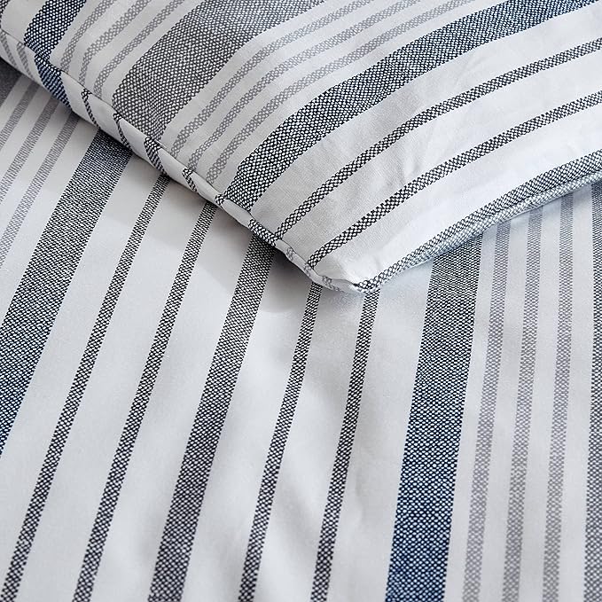 Stone Cottage - Queen Duvet Cover Set, Cotton Sateen Bedding with Matching Shams, Elegant Bedding Set (Conrad Grey, Queen)