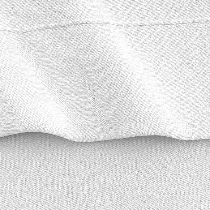 Amazon Basics 3 Piece Bed Sheets Set, 100% Cotton Jersey, Includes Super Soft, Flat and Fitted Sheets, Pillowcase, Toddler, White, Solid