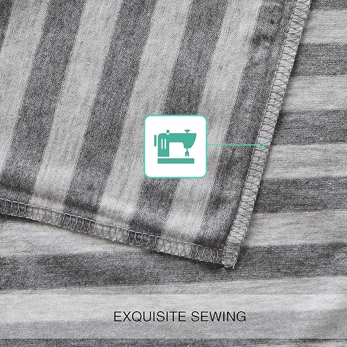 NTBAY Organic Cotton Toddler Pillowcases - Super Soft & Breathable Jersey Cotton Toddler Pillow Cases, 13”x18” Pillow Cases with Envelope Closure, Grey Stripe