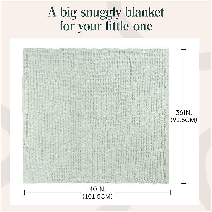 Simka Rose Waffle Baby Blanket Cotton Soft Breathable Swaddle Blanket for Nursery, Stroller & Crib Blanket - Receiving Blankets for Boys & Girls Gender Neutral Toddler Blanket
