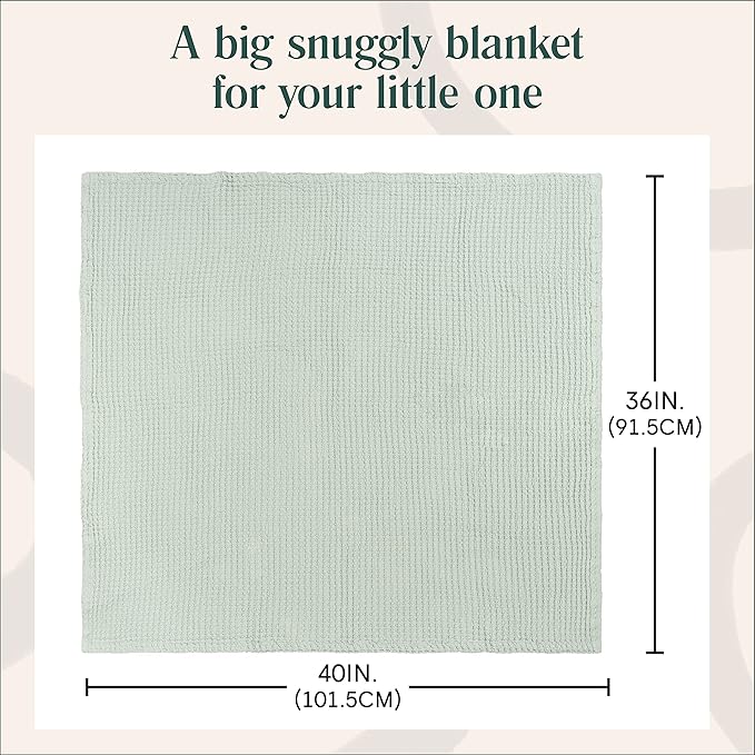 Simka Rose Waffle Baby Blanket Cotton Soft Breathable Swaddle Blanket for Nursery, Stroller & Crib Blanket - Receiving Blankets for Boys & Girls Gender Neutral Toddler Blanket