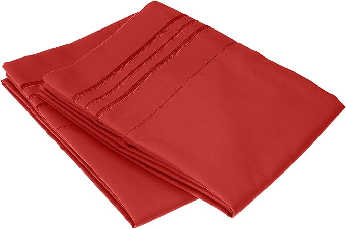 Elegant Comfort 1500 Thread Count Wrinkle & Fade Resistant Egyptian Quality Ultra Soft Luxurious 2-Piece Pillowcases, Standard Size, Rust