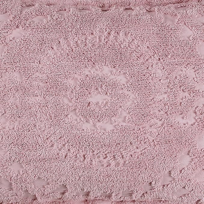 Better Trends 1 Piece Chenille Bedspread Twin Size 100% Cotton Chenille Bedding Lightweight Medallion Pattern Bedroom Decor Rio Collection