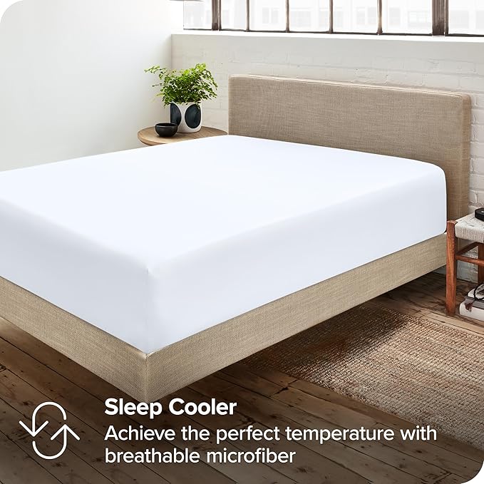 Bare Home 5-Pack Fitted Bottom Sheets Twin - Premium 1800 Ultra-Soft Wrinkle Resistant Microfiber - Deep Pocket (Twin, White)