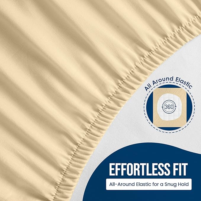 Utopia Bedding Waterproof Mattress Protector Twin XL Size, Premium 200 GSM Terry Mattress Cover, Soft & Breathable Bed Cover, Fitted Sheet Style with Stretchable Deep Pockets 15" (Beige)