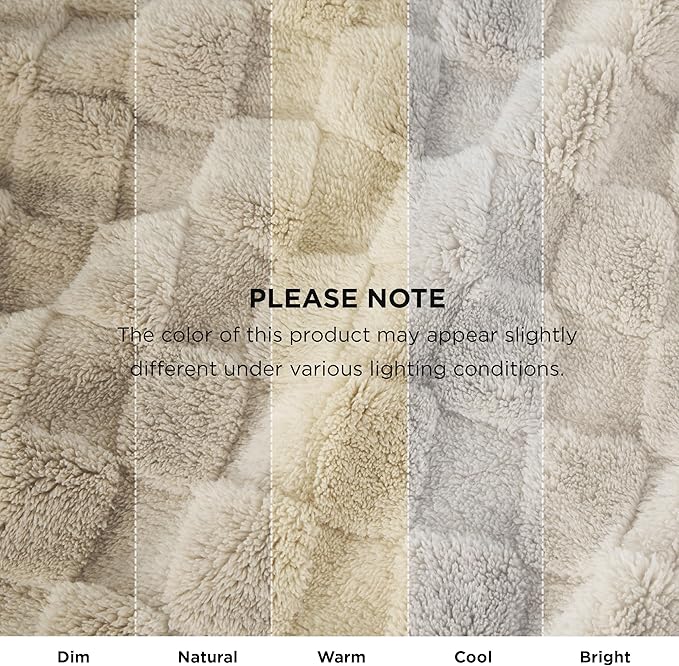 Bedsure GentleSoft Throw Blanket for Couch - Super Soft Cozy Blankets Gifts for Women Men Girls, Cute Small Fleece Throws for Bedroom Home Decor, Neutral, 50x70 Inches