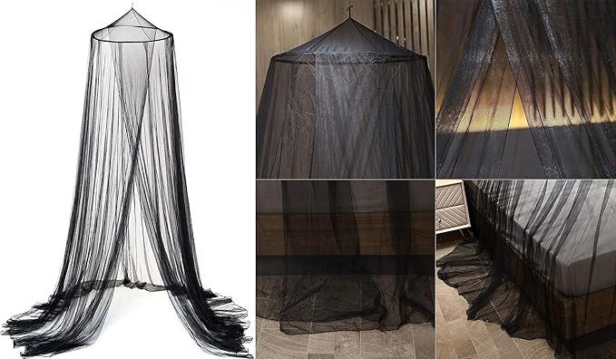 Comtelek Mosquito Net Bed Canopy for Girls,King Canopy Bed Curtains Full Queen Size from Ceiling,Dome Mosquito Netting Bed Tent Twin Girls Princess Canopy Bed White Decor for Baby Crib