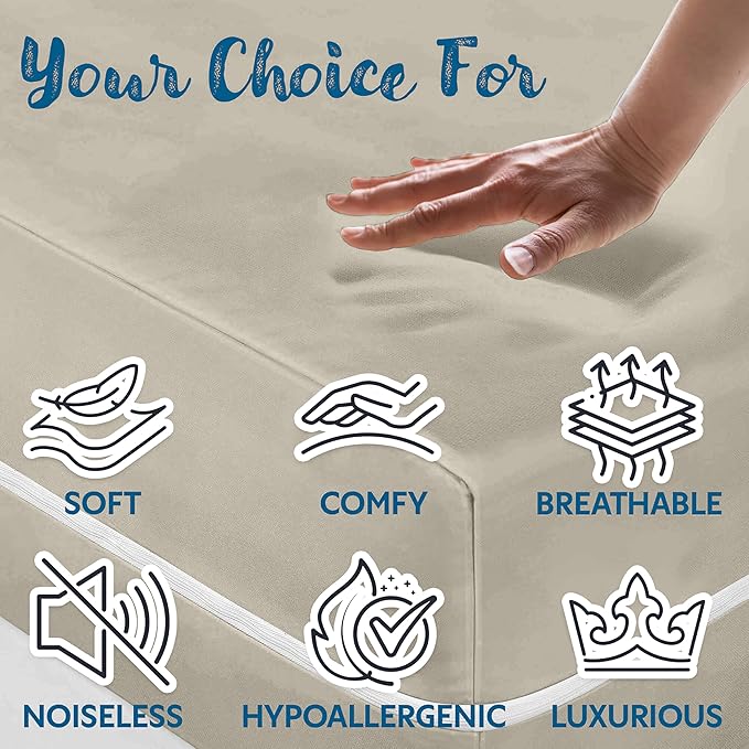 Guardmax Jersey Knitted California King Zippered Mattress Encasement - Waterproof & Bed Bug Proof Mattress Protector - Comfortable, Soft, and Noiseless Zippered Bedding - Dust Mite Proof (72x84 x12)