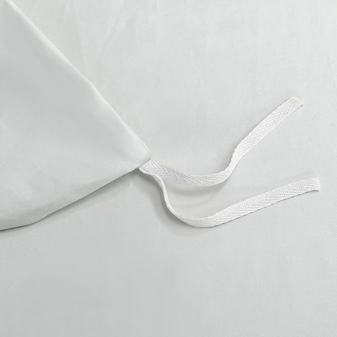 MooMee Duvet Cover Set 100% Extra Long Staple Cotton 600 Thread Count Silky Sateen Smooth Luxury Soft Breathable Durable Hotel Quality Bedding, 3 Pieces (Baby Blue, Queen 90"x90")