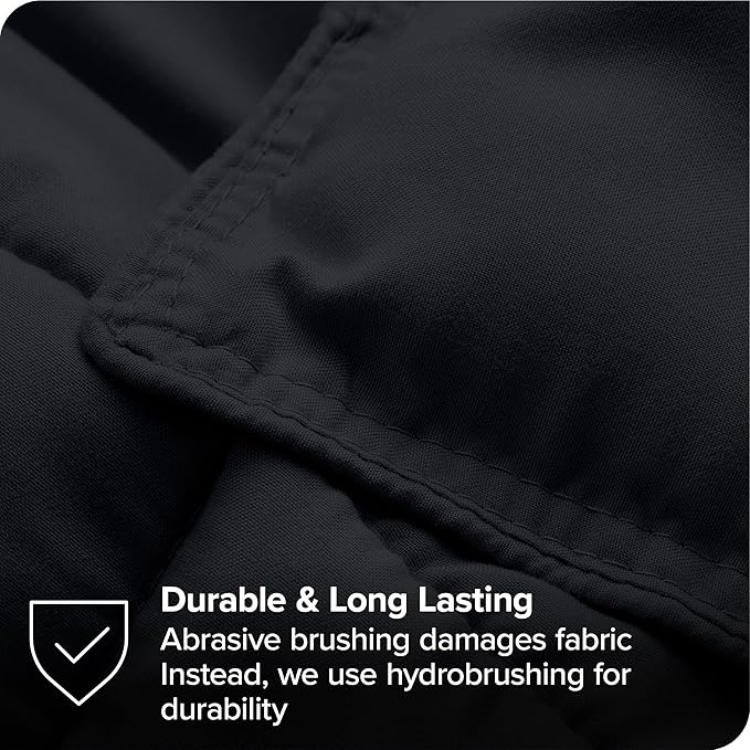 Bare Home Bed-in-A-Bag 7 Piece Comforter & Sheet Set - King - Goose Down Alternative - Ultra-Soft 1800 Premium - Bed Set (King, Black/Grey)