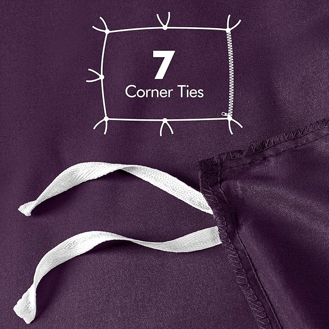 Utopia Bedding Duvet Cover King Size - 3 Piece with Zipper Closure - 1 Comforter Cover 104X90 Inches & 2 Pillow Shams 20X36 Inches (Purple) Comforter Not Included