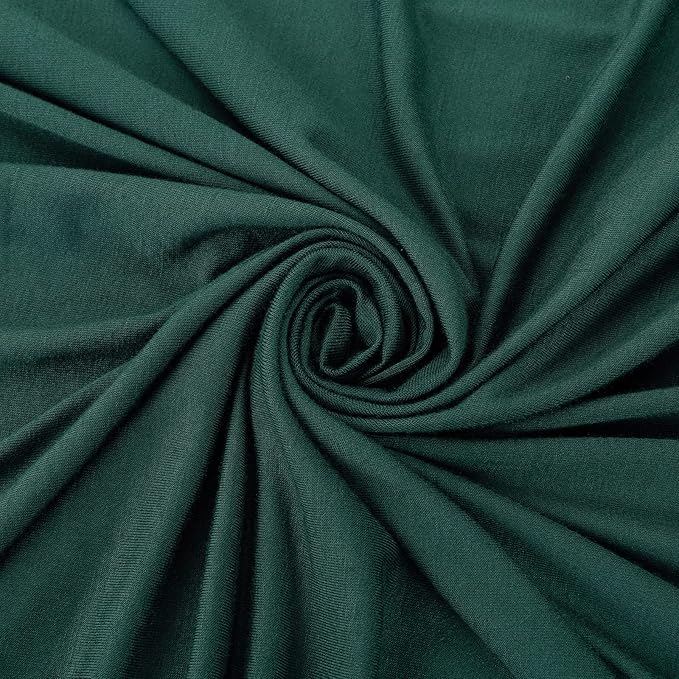 Large Jersey Knitted Swaddle Blanket for Baby, Soft Stretchy Receiving Blanket for Newborns with Hat, Baby Nursery Swaddle 47 x 47 inches(Peacock)