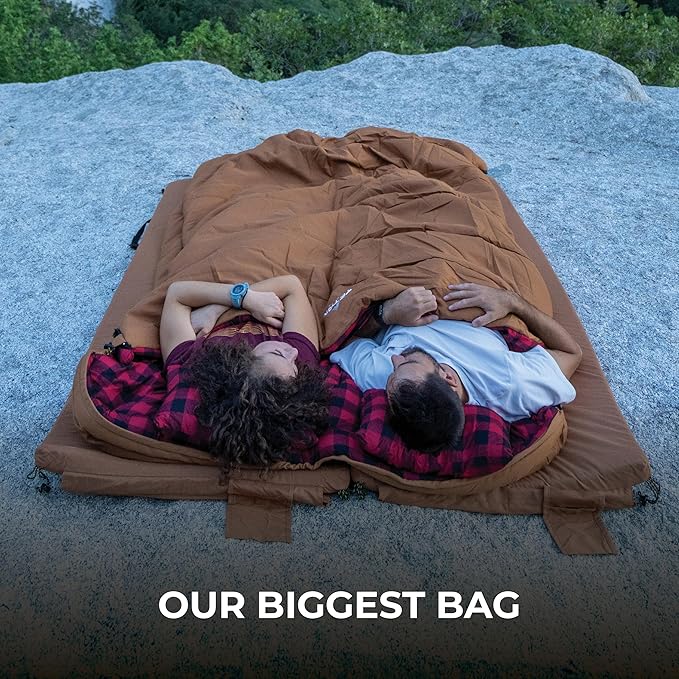 TETON Sports Deer Hunter Sleeping Bag, Warm and Comfortable Camping Sleeping Bag, Teton Tough Canvas Shell for Camping, Hunting, and Cold Weather