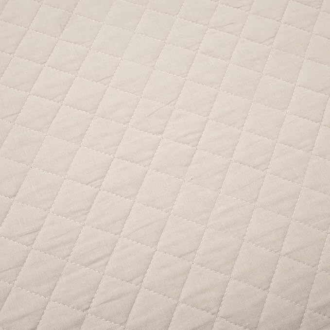 Lush Decor Ava Quilt Diamond Pattern Solid 2 Piece Oversized Bedding Blanket Bedspread Set - Twin-XL - Neutral