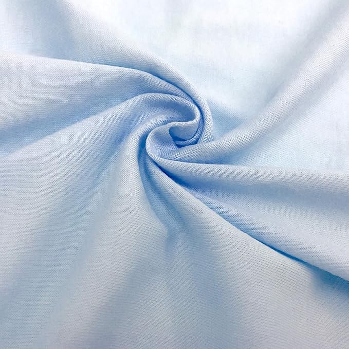 American Baby Company 100% Natural Cotton Jersey Knit Toddler Sheet Set, Blue, Soft Breathable, for Boys and Girls