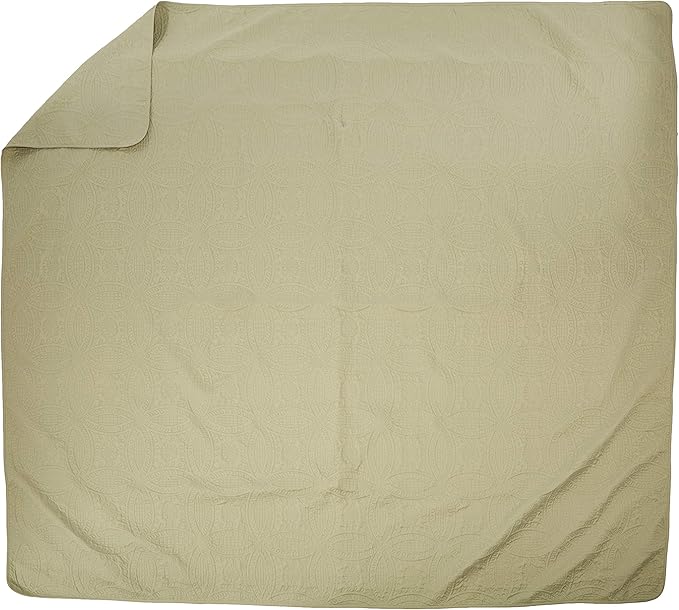 Chezmoi Collection Austin 3-Piece Oversized Bedspread Coverlet Set (King, Sage) (Pack of 6)