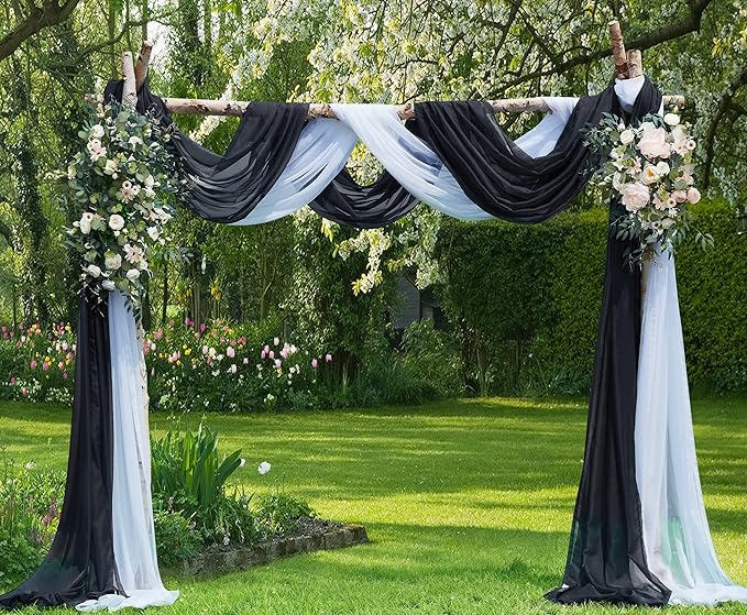 Warm Home Designs Black Bed Canopy Curtains in 55 x 360 Inch Size. Our King Canopy Bed Curtains Work Great as Kids Canopy, Bed Scarf, Bed Curtain or to Enhance Bed Decor. BC Black 360"