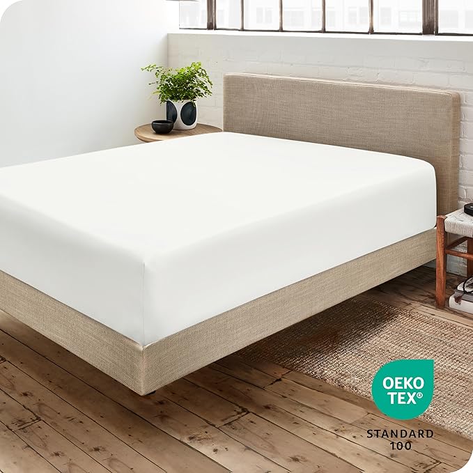 Fitted Bottom Sheet Full Size - Premium 1800 Microfiber - Ultra-Soft Hotel Luxury - Deep Pocket - Durable and Long Lasting - Fitted Sheet (Full, Cream)