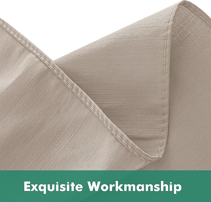 Biscaynebay Wrap Around Bed Skirts with Split Corners for Queen Beds 17" Drop, Light Camel Elastic Dust Ruffles Easy Fit Wrinkle & Fade Resistant Silky Luxurious Fabric Solid Machine Washable