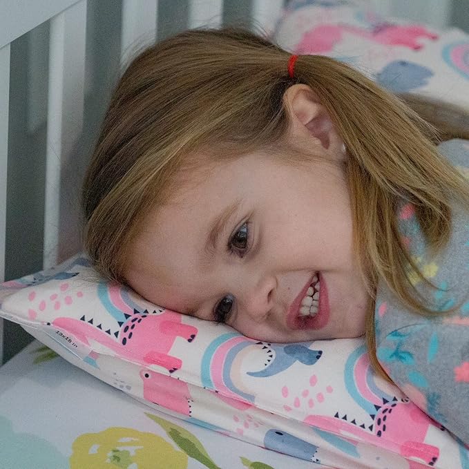 ALVABABY Toddler Pillowcases Stretchy Soft Kids Pillow Cover 2 Pack Fit 13"x 18" or 12"x20" Envelope for Girl Boy Sleepy Travel