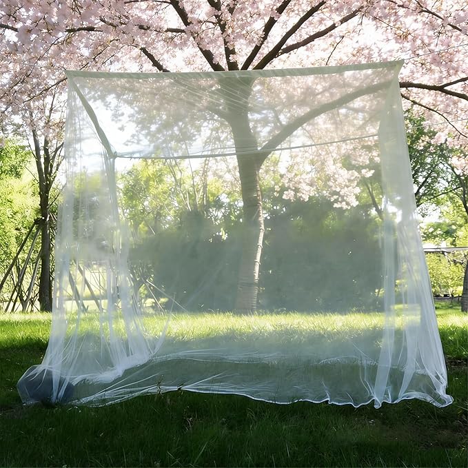 Canopy Bed Curtains 4 Corners Mosquito Net Mosquiteros para Camas Bed Canopies Netting Bed Drapes Rectangular Mosquito Mesh for Patio Gothic Outdoor Travel Home Decor（L75 X W35 X H63,1 Opening, White）