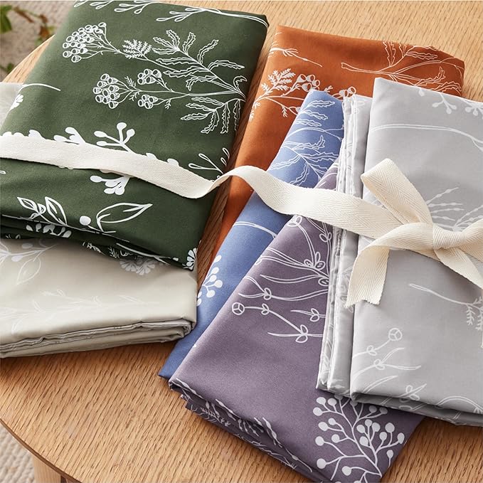 Bedsure Duvet Cover King Size - Reversible Grayish Purple King Duvet Cover Set with Zipper Closure, 3 Pieces Cute Floral Patterned Bedding Set with 8 Corner Ties and 2 Pillow Shams