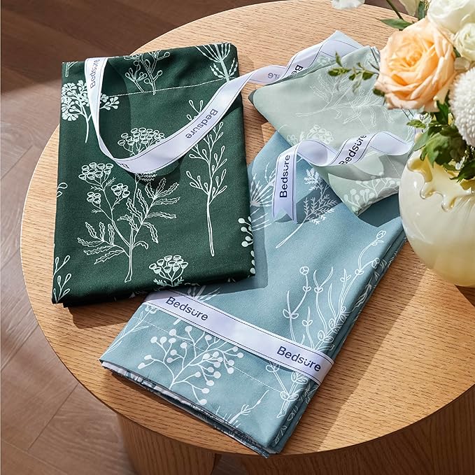 Bedsure Duvet Cover Queen Size - Reversible Dark Grey Queen Duvet Cover Set with Zipper Closure, 3 Pieces Floral Patterned Bedding Set with 8 Corner Ties and 2 Pillow Shams