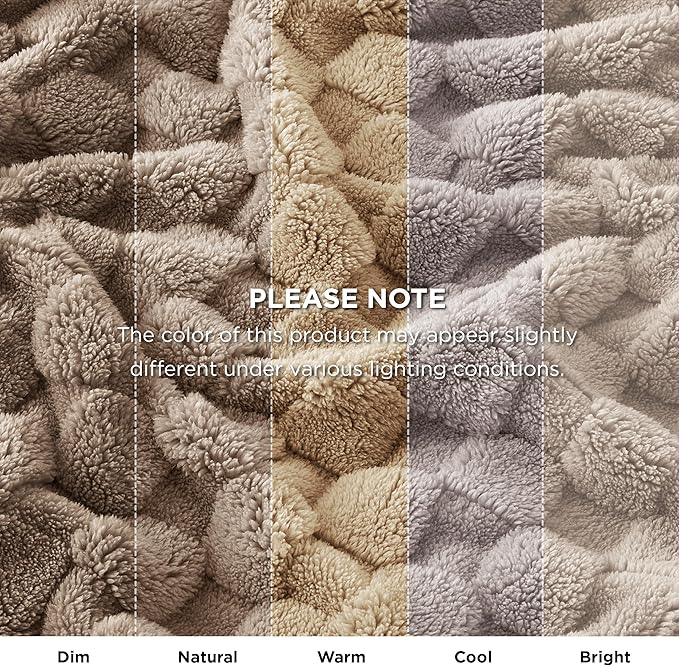 Bedsure GentleSoft Light Brown Throw Blanket for Couch - Checkered Fleece Blankets Gifts for Women Men Girls, Cute Soft Cozy Throw for Bedroom Home Decor Gifts, 50x60 Inches