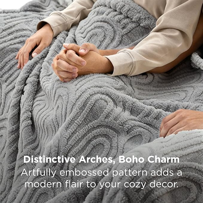 Bedsure GentleSoft Fleece King Size Blanket for Bed - Super Soft & Cozy, Fluffy Blankets for Women & Girls, Ideal for Sofa & Couch, Light Grey, 108x90 Inches