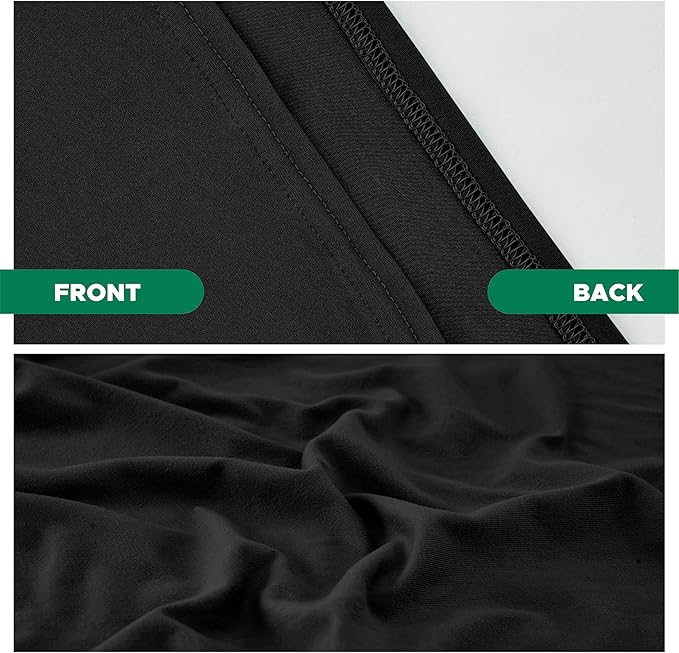 Biscaynebay Decorative Box Spring Cover Full & Full XL Size, Black Luxurious Jersey Knitting Stretchy Wrap Around 4 Sides Bed Skirt for Home/Hotels, Easy Fit Wrinkle Free Machine Washable