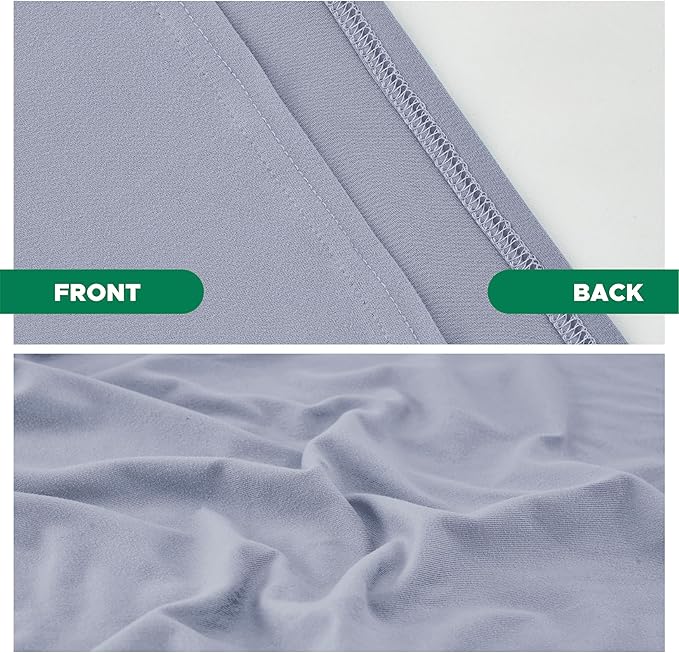 Biscaynebay Decorative Box Spring Cover King & Cal King Size, Silver Grey Luxurious Jersey Knitting Stretchy Wrap Around 4 Sides Bed Skirt for Home/Hotels Easy Fit Wrinkle Free Machine Washable