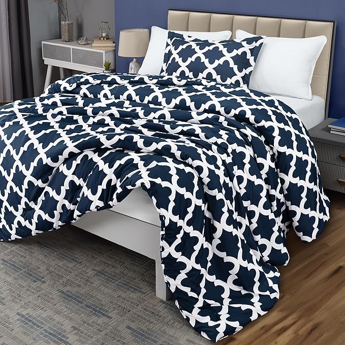 Utopia Bedding Twin Comforter Set Kids (Navy) with 1 Pillow Sham - Bedding Comforter Sets - Down Alternative Comforter - Soft and Comfortable - Machine Washable