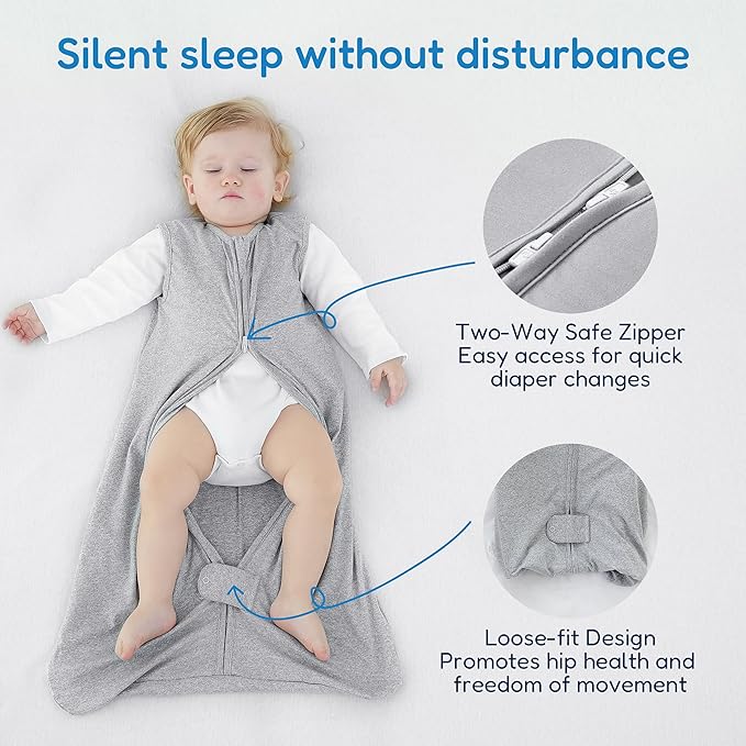 TotAha Baby Sleep Sack 0-6 Months 3-Pack,Summer Light Sleeping Bag 0.5 TOG, Buttery Soft Babies Wearable Blanket with 2-way Safe Zipper Girl Boy, 0.5 TOG