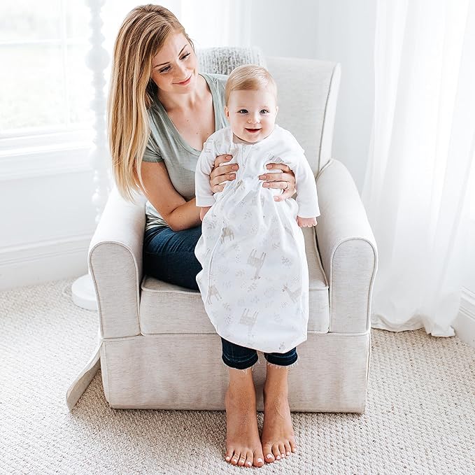 HALO SleepSack, 100% Cotton Wearable Blanket, Swaddle Transition Sleeping Bag, TOG 0.5, Llama Sand, Large, 12-18 Months