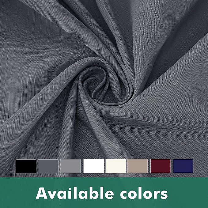 Biscaynebay Wrap Around Bed Skirts with Split Corners for Queen Beds 15" Drop, Dark Grey Adjustable Elastic Dust Ruffles Easy Fit Wrinkle Resistant Silky Luxurious Fabric Machine Washable