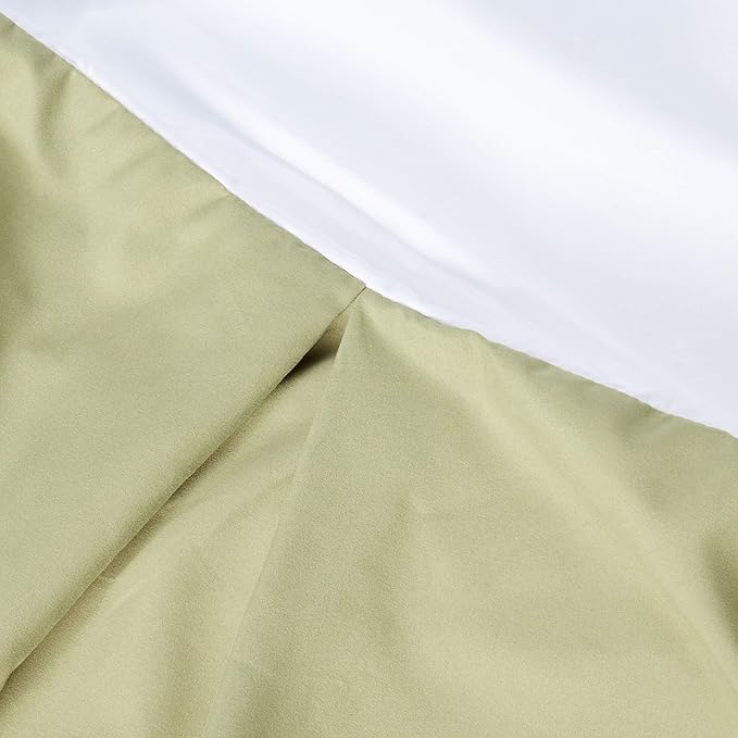 Southshore Fine Living, Inc. 14 Inch Bed Skirt King Size - Pleated Dust Ruffle for King Size Bed - Pet Hair Resistant, Fade Resistant, Wrinkle Free Bed Skirting to Hide Underbed Storage - Sage Green
