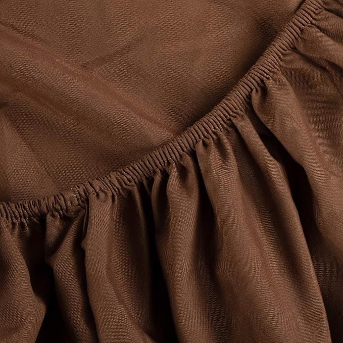 NTBAY Toddler Sheet Set - 3-Piece Microfiber Crib Sheet Set - Flat Sheet, Fitted Sheet, Pillowcase - Solid Toddler Bedding, Brown