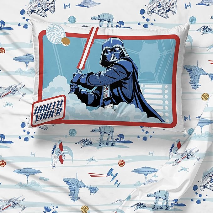 Jay Franco Star Wars Empire Strikes Back 4 Piece Twin Bed Set - Includes Reversible Comforter & Sheet Set - Super Soft Fade Resistant Microfiber