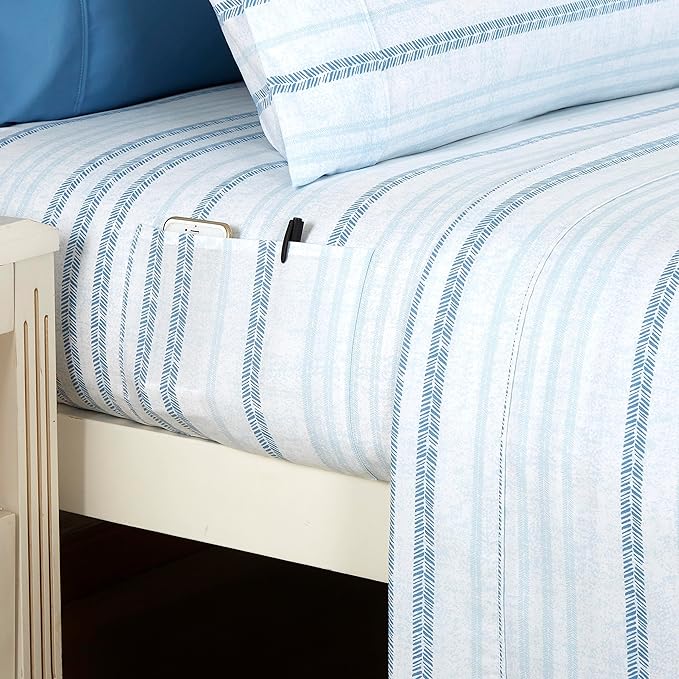 Elegant Comfort Softest and Coziest 4-Piece Sheet Set - 1500 Premium Hotel Quality Microfiber - Deep Pocket, Wrinkle Resistant 4-Piece Floral Bed Sheet Set, Twin, Traci Aqua