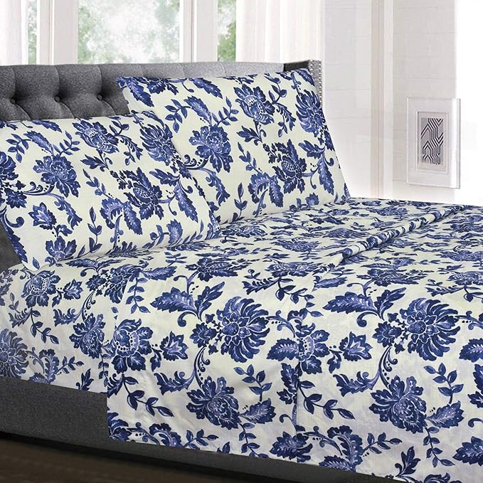 King Size Sheets - Breathable Luxury Bed Sheets with Full Elastic & Secure Corner Straps Built In - 1800 Supreme Collection Extra Soft Deep Pocket Bedding Set, Sheet Set, King, Tuscany