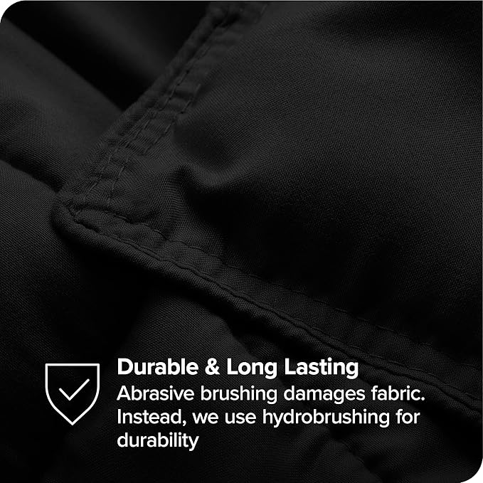 Bare Home Bed-in-A-Bag 7 Piece Comforter & Sheet Set - Queen - Goose Down Alternative - Ultra-Soft 1800 Premium Bedding Set (Queen, Black/Grey)